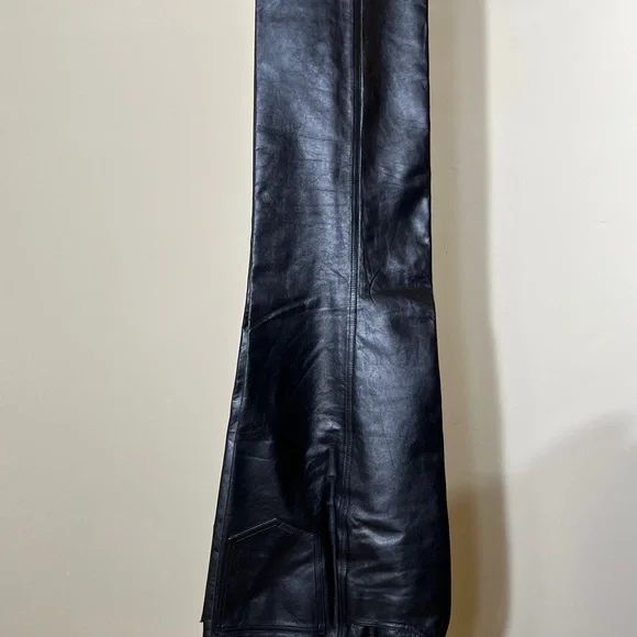 Vintage 90’s Sandy Dalal New York Italian made Leather Pants Jeans men’s 30x31”